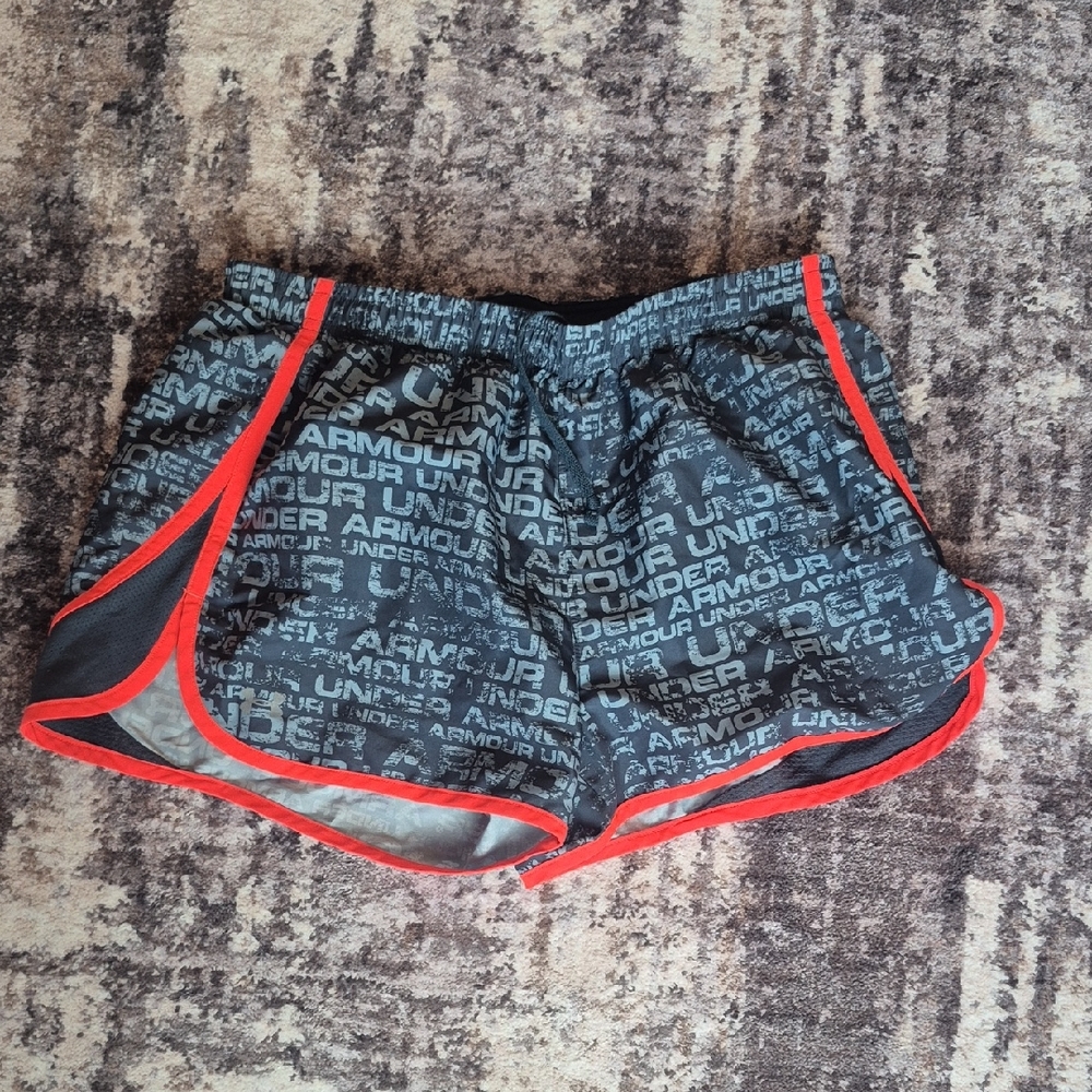 Under Armour Women's Gray and Red Athletic Shorts